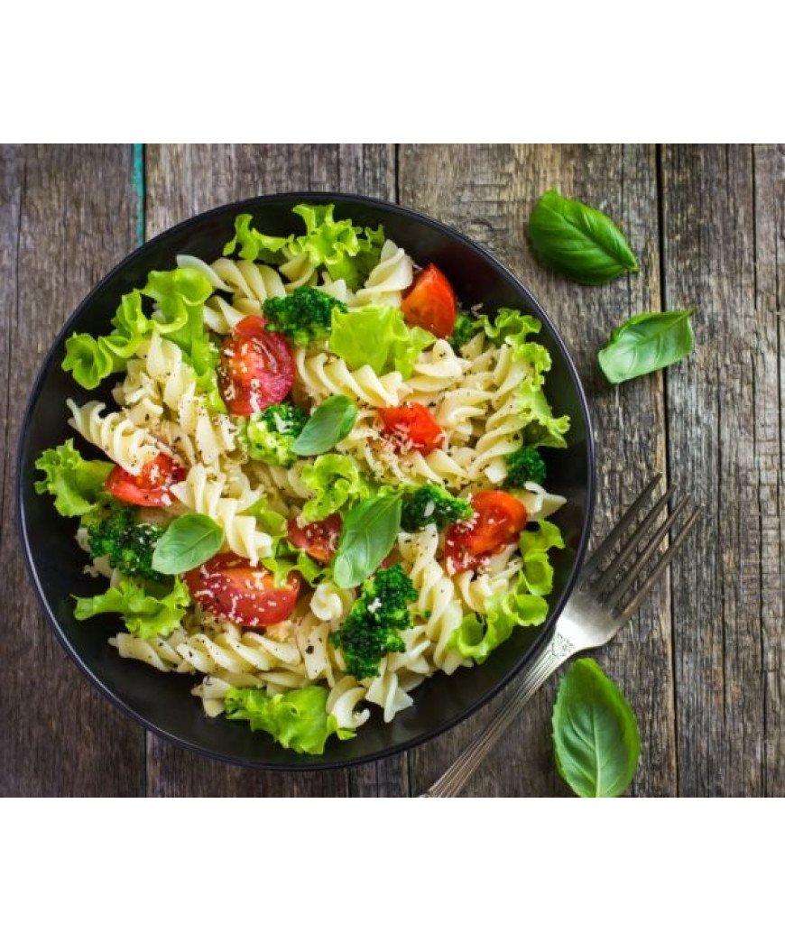 Salada de macarr&atilde;o alho e &oacute;leo